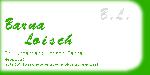 barna loisch business card